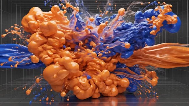 Abstract Fluid Dynamics Simulation Seamless Loop Animation