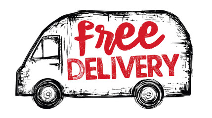 Free Delivery Van Illustration