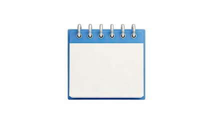 Blank Calendar on White Background
