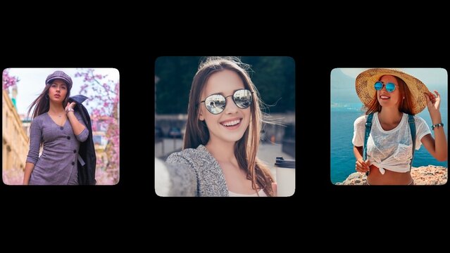 Smooth 60fps Carousel Rotation Slideshow Modern Panels