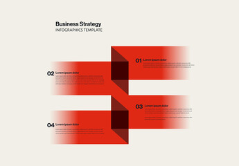 Business Strategy Infographic Template with Ribbon Layout