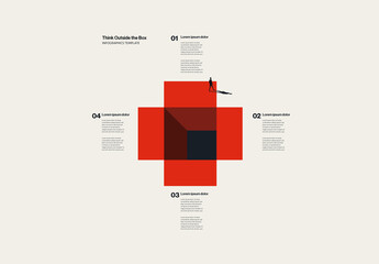 Think Outside The Box Infographic Template with Minimalist Illustration