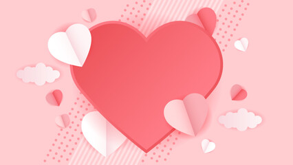 valentine pink love background vector