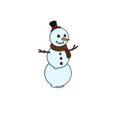 snowman illustration vector