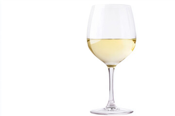 White Wine Glass Isolated on White