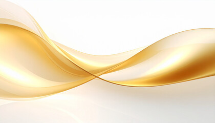 ゴールドの滑らかな波が交差するエレガント背景