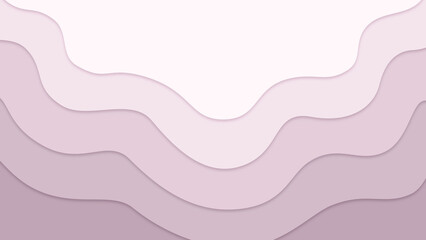 Abstract Paper Cut Wave Background in Soft Pastel Pink with Layered Shapes