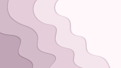 Abstract Paper Cut Wave Background in Soft Pastel Pink with Layered Shapes