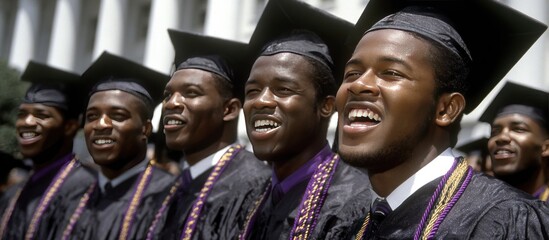 Fototapeta premium Graduation Ceremony of African American Students.