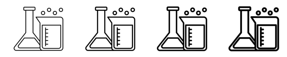 Chemical Icon Set Different Style Collection
