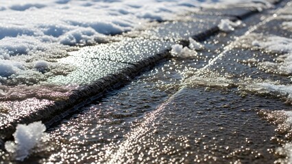 Snowy surface detail