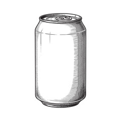 soda can Vintage Sketch Illustration