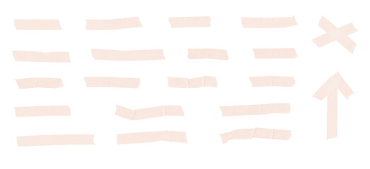 masking tape, pink masking tape pieces, masking tape texture set, various masking tape pieces, masking tape texture white background
