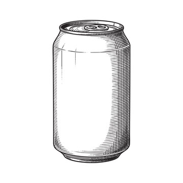 soda can Vintage Sketch Illustration