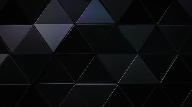 Geometric Abstract Black Triangles Pattern Background - Modern Dark Mosaic Texture