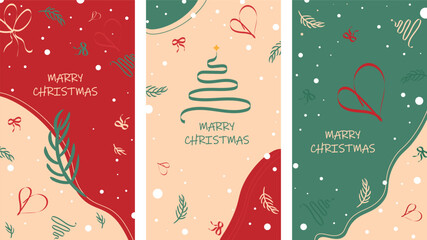 vector illustration of christmas background, snow season, christmas card, new year card invitation