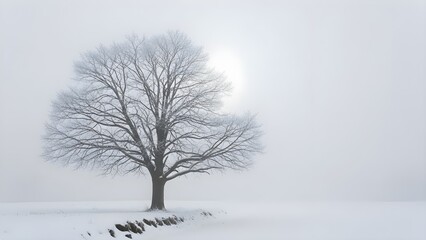 Winter tree landscape