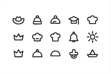 UI Symbol Line Icons for Navigation Menus and Interface Systems