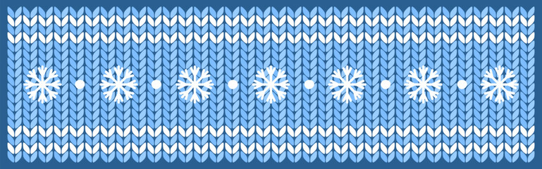Knitted background for winter holiday, Christmas and New Year. Vector illustration for poster, cover, marketing, sale.