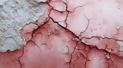 Naklejka premium Abstract red wine stain texture with cracked surface, suitable for backgrounds, artistic concepts, and creative design