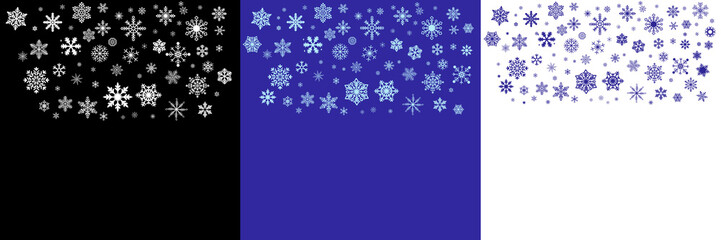 Snow falling vector illustration of an abstract background