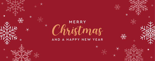 merry christmas greeting card with snowflake and stars vector illustraion © krissikunterbunt