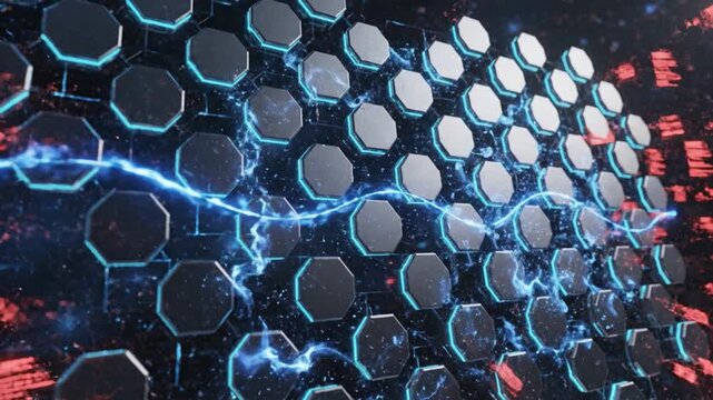 Digital Security Firewall Protection Seamless Loop Animation