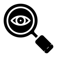 monitoring inspection glyph icon