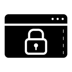 protected website page glyph icon