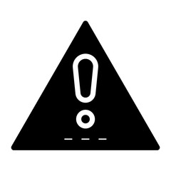 warning sign glyph icon