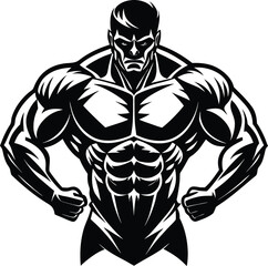 Fototapeta premium Bodybuilder Muscular Vector Illustration