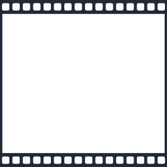 正方形のシンプルな映画のネガフィルムのフレーム素材（アスペクト比1:1）