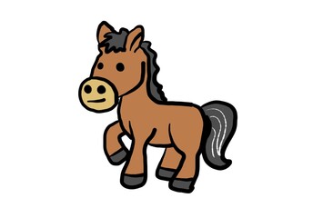シンプルで親しみやすい馬