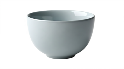 White ceramic bowl isolated on transparent background