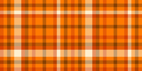 Lined plaid vector tartan, hunter seamless background fabric. Sexual texture pattern check textile in orange and bright colors.