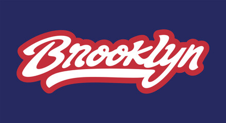 Brooklyn lettering hand-drawn on a dark background