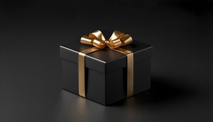 gift box on black background