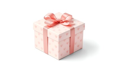 pink gift box with ribbon