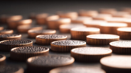financial priority cookie cutter shaping coin icons into organized rows