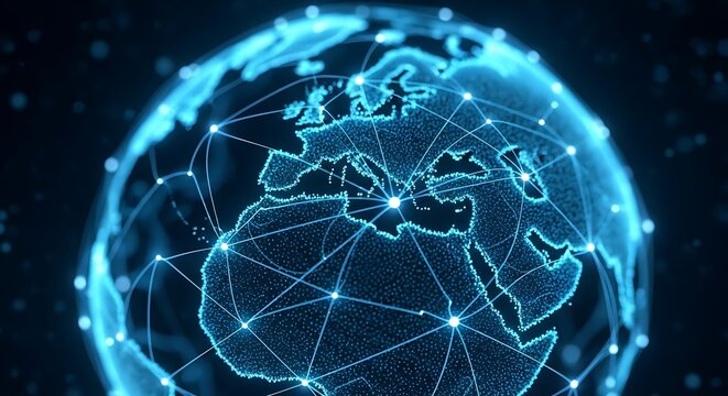 Global network connections - Powered by Adobe