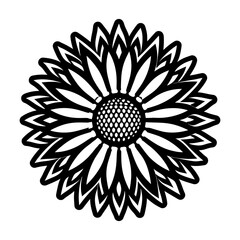 Glyph Style Sunflower Symbols 
