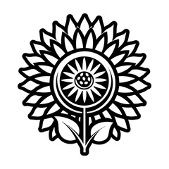 Glyph Style Sunflower Icons 
