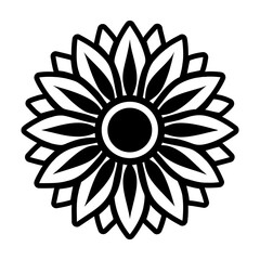 Glyph Style Sunflower Logos 
