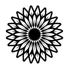Glyph Style Sunflower Symbols 
