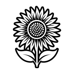 Glyph Style Sunflower Logos 
