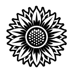 Glyph Style Sunflower Logos 
