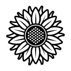 Glyph Style Sunflower Logos 
