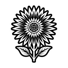 Glyph Style Sunflower Logos 
