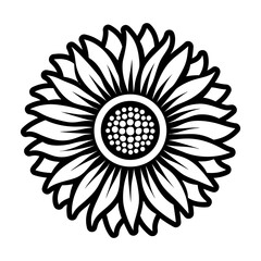 Glyph Style Sunflower Logos 
