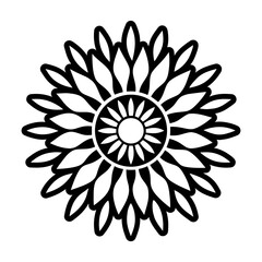 Glyph Style Sunflower Logos 
